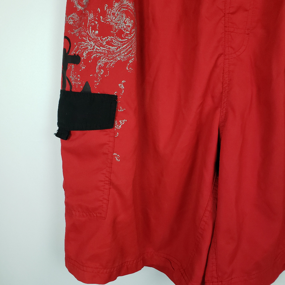 Water Sport Mens Swim Trunks Sz L 36/38 Red - Picture 7 of 7